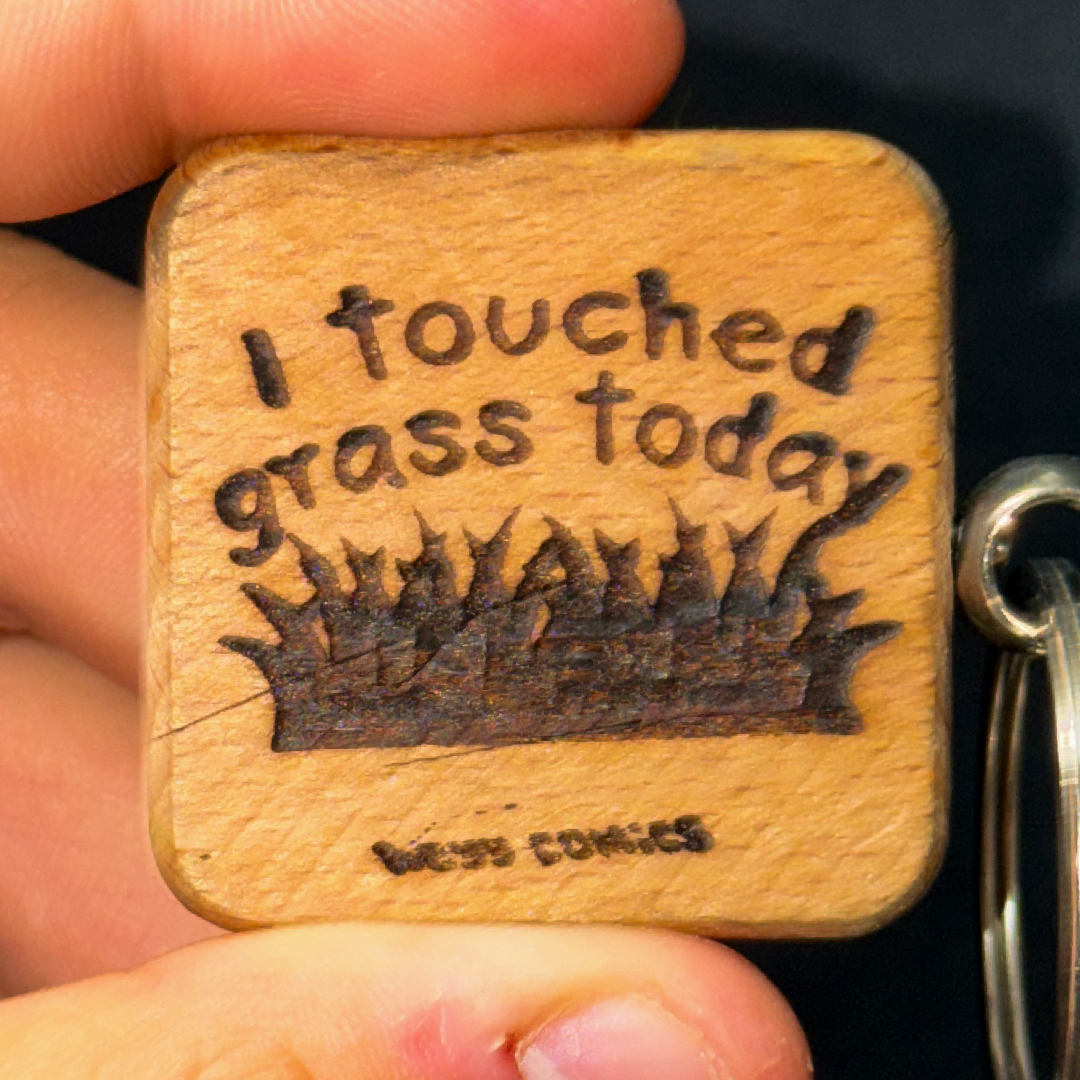 Touch Grass Keychain